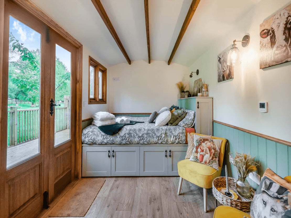 Glamping pod at Stoughton Grange