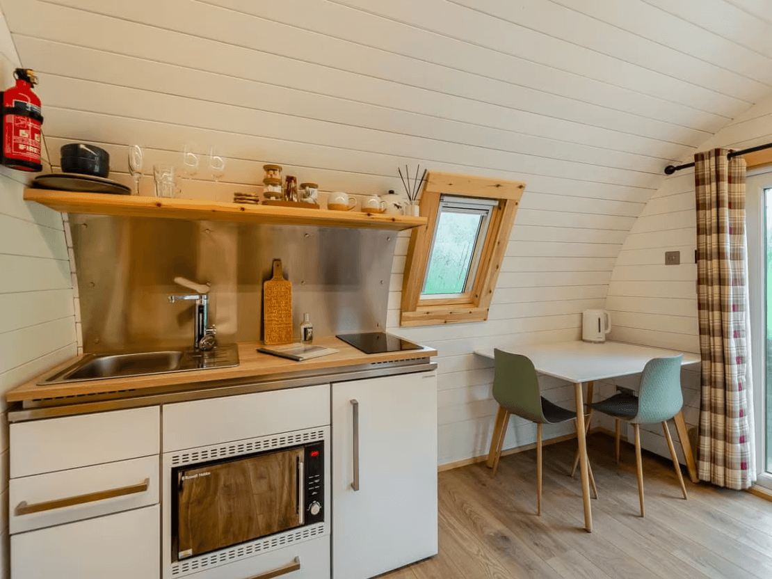 Glamping pod exterior