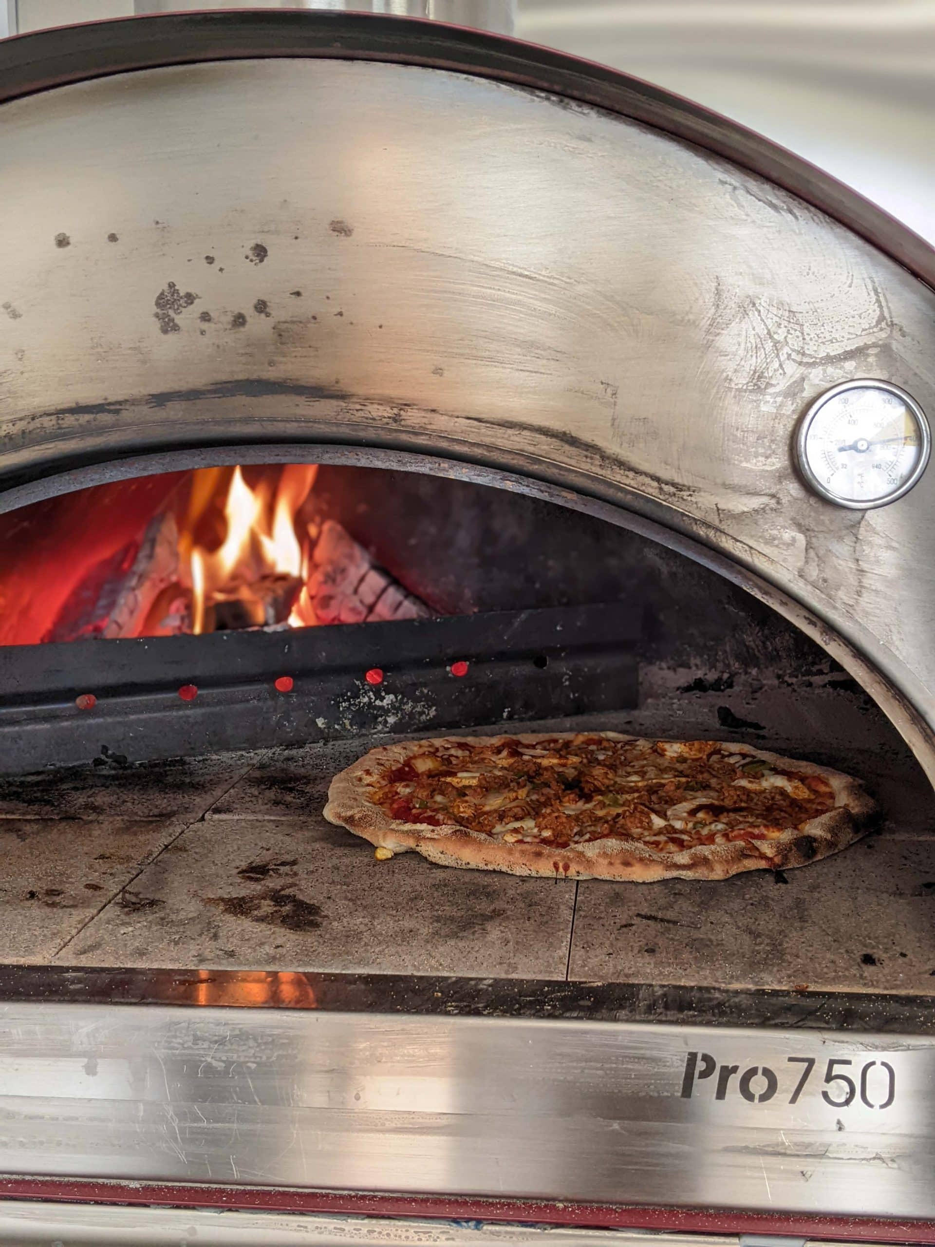 Wood-fired pizza at Stoughton Grange